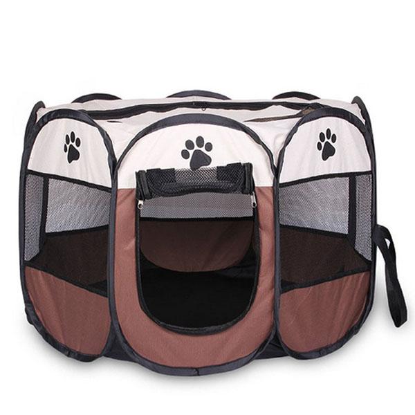 Portable Folding Pet Tent Dog House Cage Dog Cat Tent Playpen Puppy Kennel Easy Operation Octagon Fence 2810