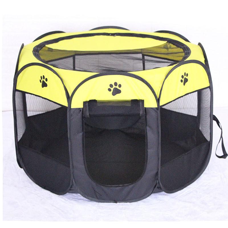 Portable Folding Pet Tent Dog House Cage Dog Cat Tent Playpen Puppy Kennel Easy Operation Octagon Fence 2810