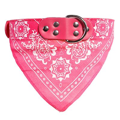 Puppy Neckerchief Adjustable Pet Dog Cat Neck Bandana Collar Scarf Accessories for Cats & Small Dogs Black Red Blue Pink Purple