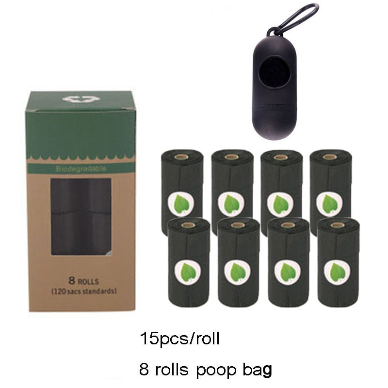 Rolls Pet Dog Poop Bags Biodegradable Compostable Eco Friendly Dog Waste Bags Dispenser Outdoor Degradable Dog Excrement Bags