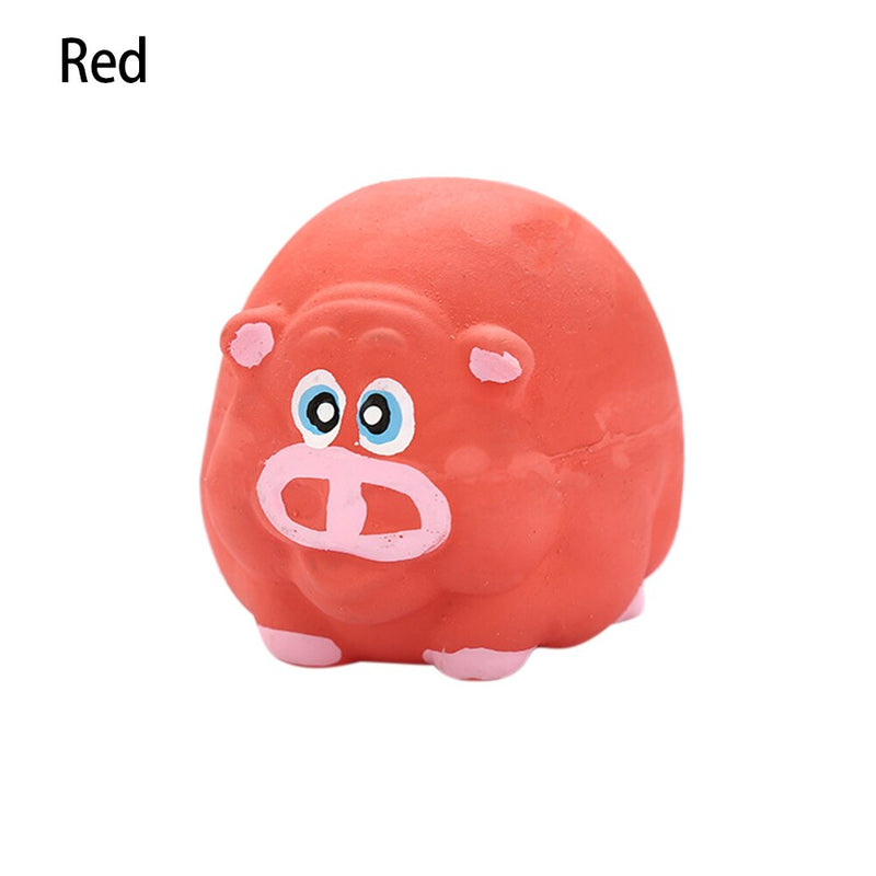 Rubber Dog Ball Toy Funny Pet Squeaky Toy Bite Resistant Pet Molar Dog Chew Toys Puppy Fetch Throw Game Ball Pet Training Toys