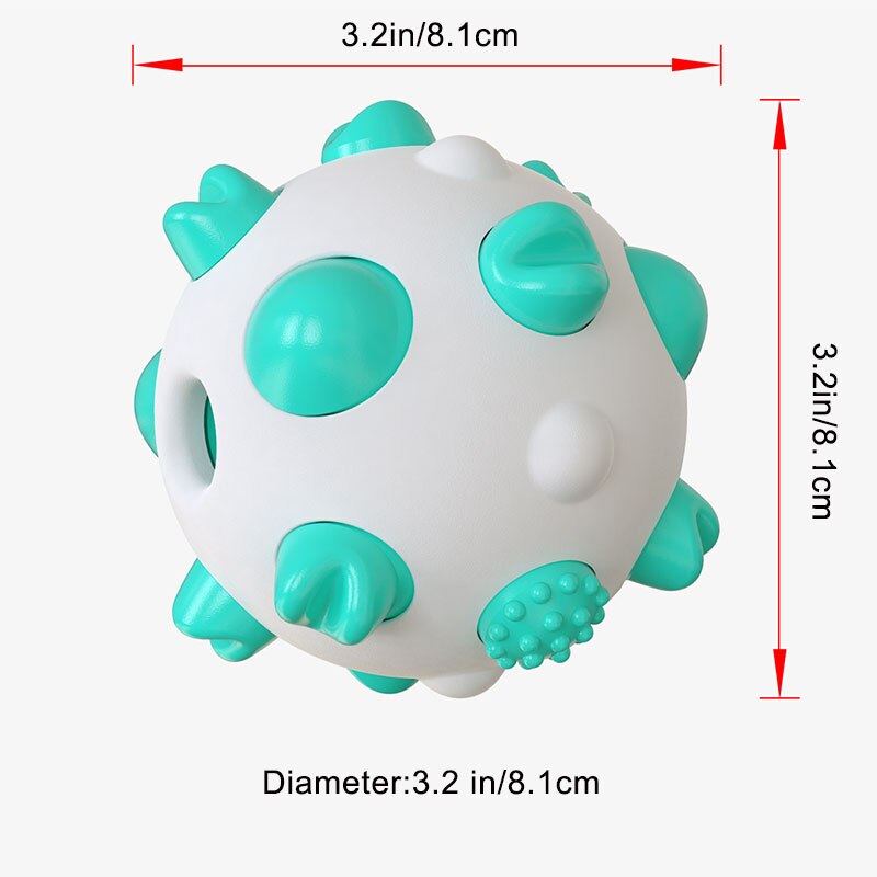 Rubber Dog Chew Toy Ball Tooth Cleaning Bite Resistant Large Small Dogs Molar Interactive Training Toy Treat Ball Food Dispenser