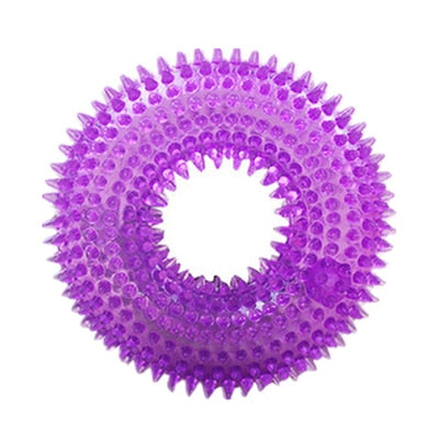 S/L Squeak Chew Pet Toys Thorn Circle Ring For Large Dogs Training Funny Chew Small Dog Toys Sound Interactive Durable