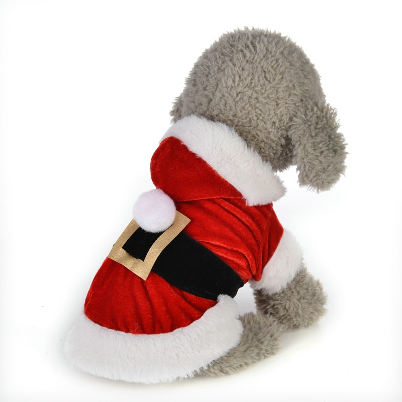 Pet Dog Costume Christmas Clothes for Small Dogs Winter Dog Hooded Coat Jackets Puppy Cat Clothing Chihuahua Yorkie Outfit