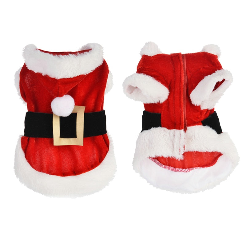 Pet Dog Costume Christmas Clothes for Small Dogs Winter Dog Hooded Coat Jackets Puppy Cat Clothing Chihuahua Yorkie Outfit