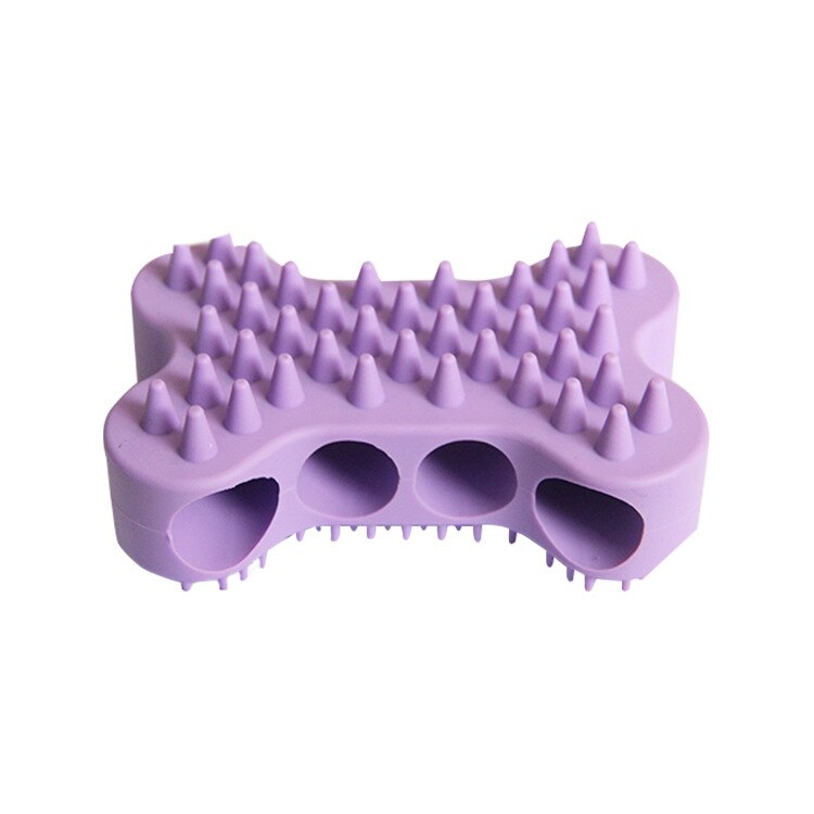 Silicone Pet Dog Cat Bath Grooming Brush Comb Rubber Glove Effecient Fur Grooming Massaging Device Hair Shedding Trimming Brush