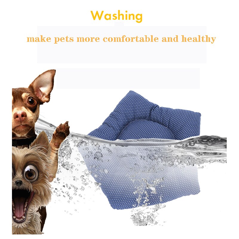 Smartpet Foldable Dot Boat Pattern Pet Tent bed Washable Puppy Toy House Sleeping Home Cozy Cat Teepee For Small Dogs Cats