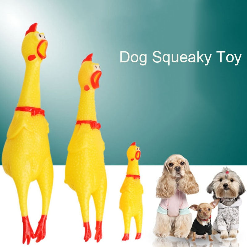 Chicken Pets Dog Toys Squeeze Squeaky Sound Funny Chew Toy