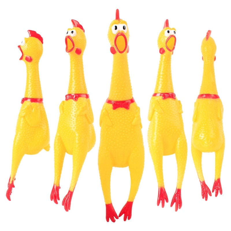 Chicken Pets Dog Toys Squeeze Squeaky Sound Funny Chew Toy