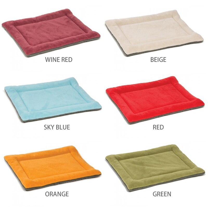 Soft Dog Bed Mat Pet Cushion House for Cats Warm Dog Blanket Solid Fleece Lounger Bed for Small Medium Large Dogs Pet Products