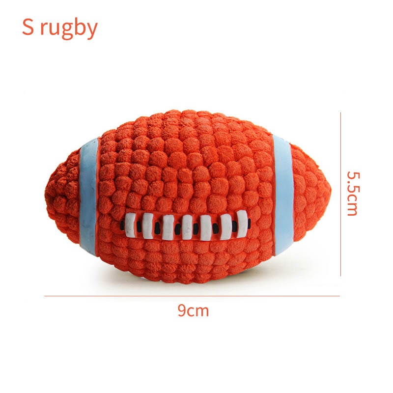 Soft Latex Pet Dog Toy Ball Squeak Toys Cleaning Tooth Chew Voice Toy Pet Supplies Non-toxic Training Balls Durable