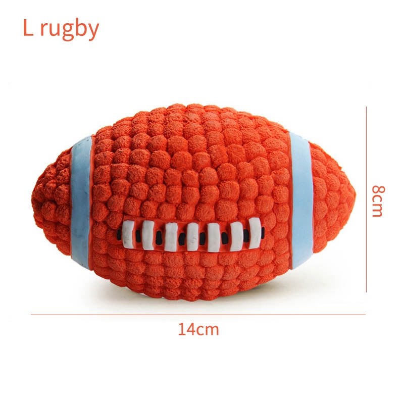 Soft Latex Pet Dog Toy Ball Squeak Toys Cleaning Tooth Chew Voice Toy Pet Supplies Non-toxic Training Balls Durable