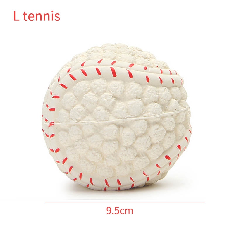 Soft Latex Pet Dog Toy Ball Squeak Toys Cleaning Tooth Chew Voice Toy Pet Supplies Non-toxic Training Balls Durable