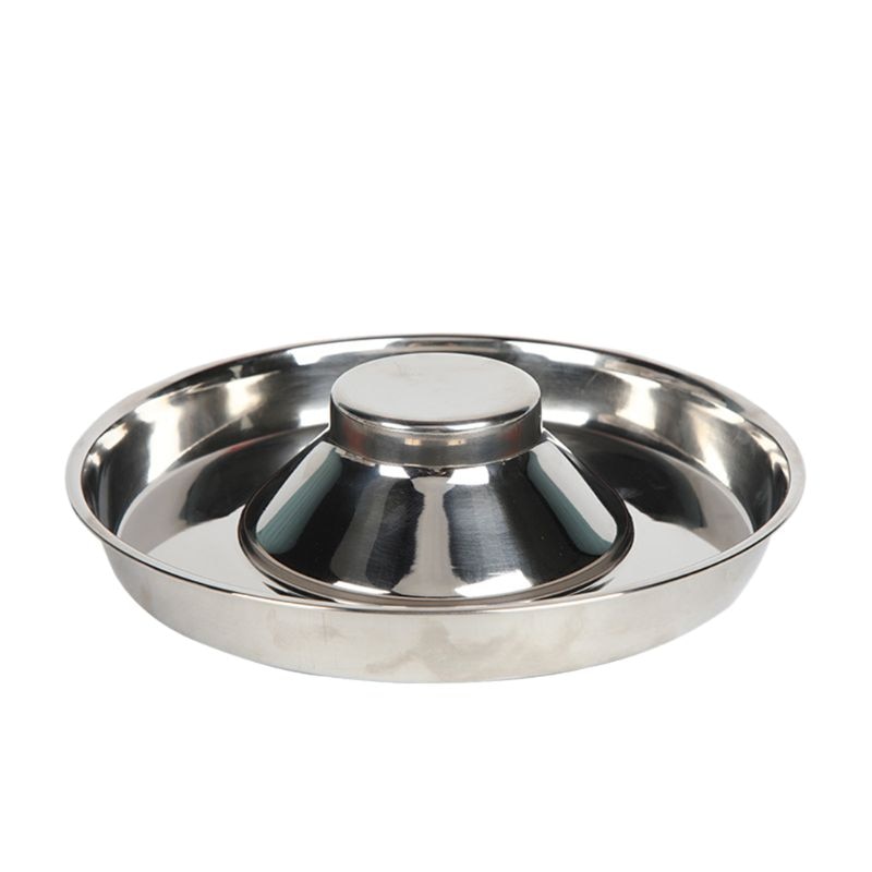 Stainless Steel Pet Dog Bowl Puppy Litter Food Feeding Dish Feeder Water Bowl 831B