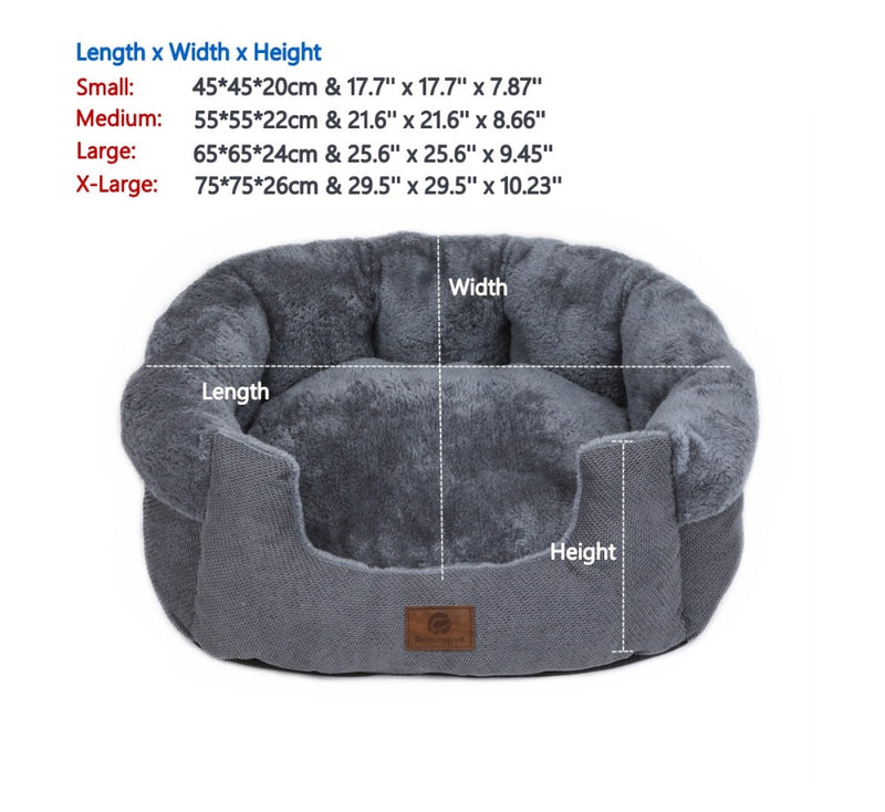 Super Comfy Velvet Fleece Nest Model Round Shape Dog Beds Pet Beds Cat Cave for Dogs and Cats Anti Skid Cotton Material