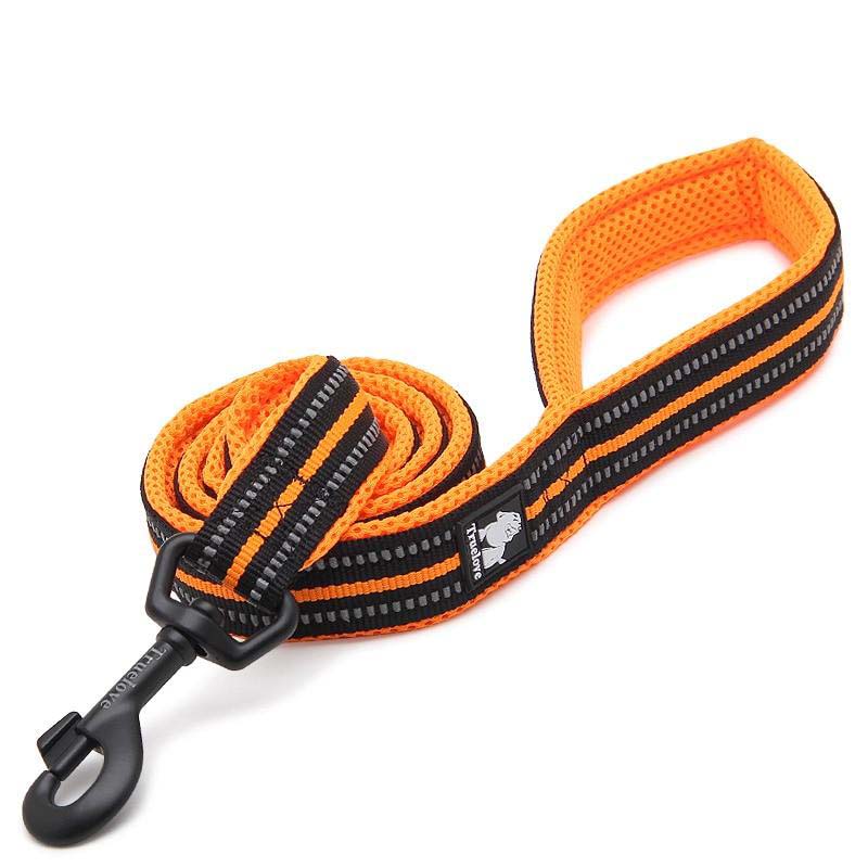 Soft Dog Pet Leash in Harness and Collar Reflective Nylon Mesh Walking Training 11 Color 110cm TLL2111 Dropshipping