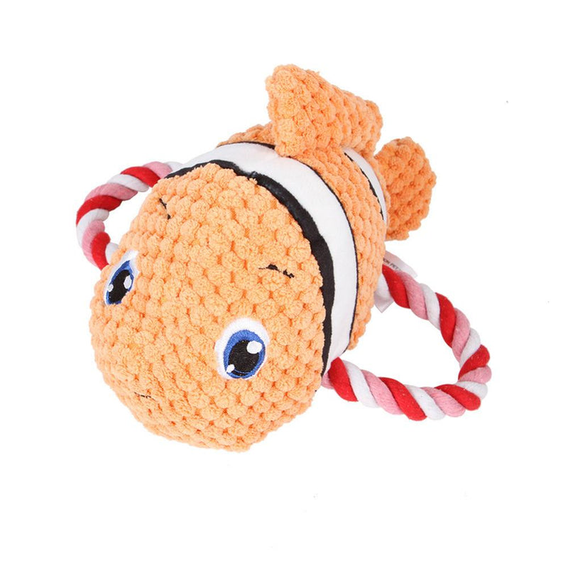 Toys For Dogs Plush Toy Soft Toy Little Monkey Jouet Chien Stuff Chew Toys Puppy Plush Sound Tortoise  Clownfish Cattle Pet