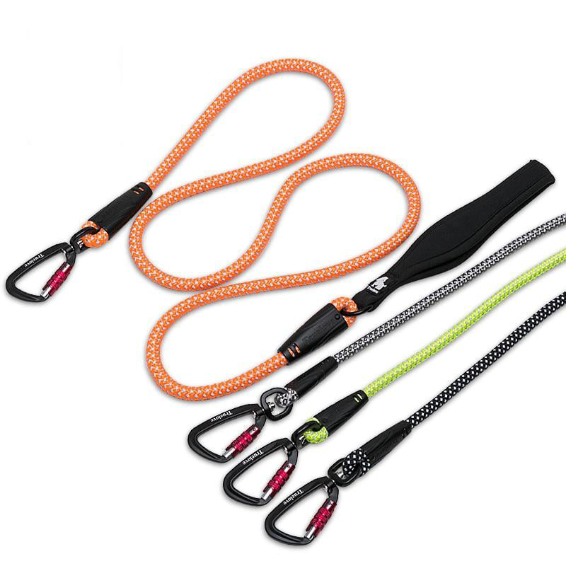 Dog Pet Leash Nylon with Reflective Aluminum -Alloy Hook Stainless Steel D-ring Neoprene Handle walking hiking TLL2571