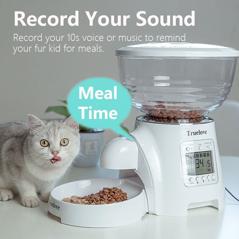 5L Automatic Cat Feeder Dog Food Dispenser for Pets with 2 Modes