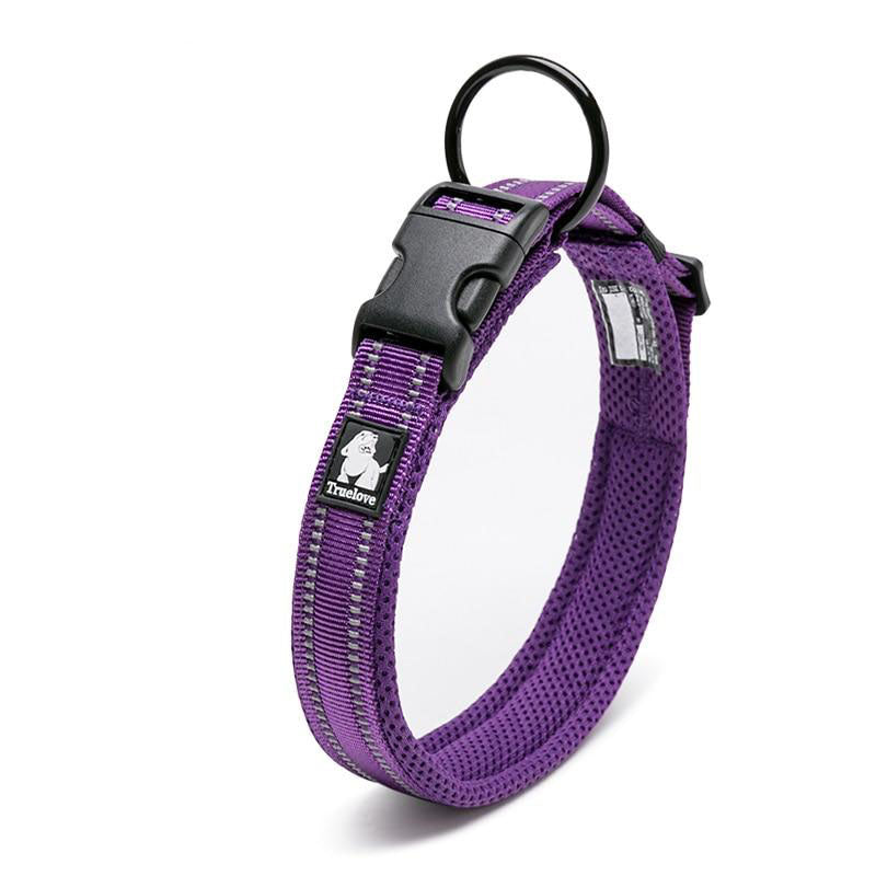 3M Reflective Mesh Padded Dog Collar Adjustable Nylon Outdoor Adventure Pet Collar