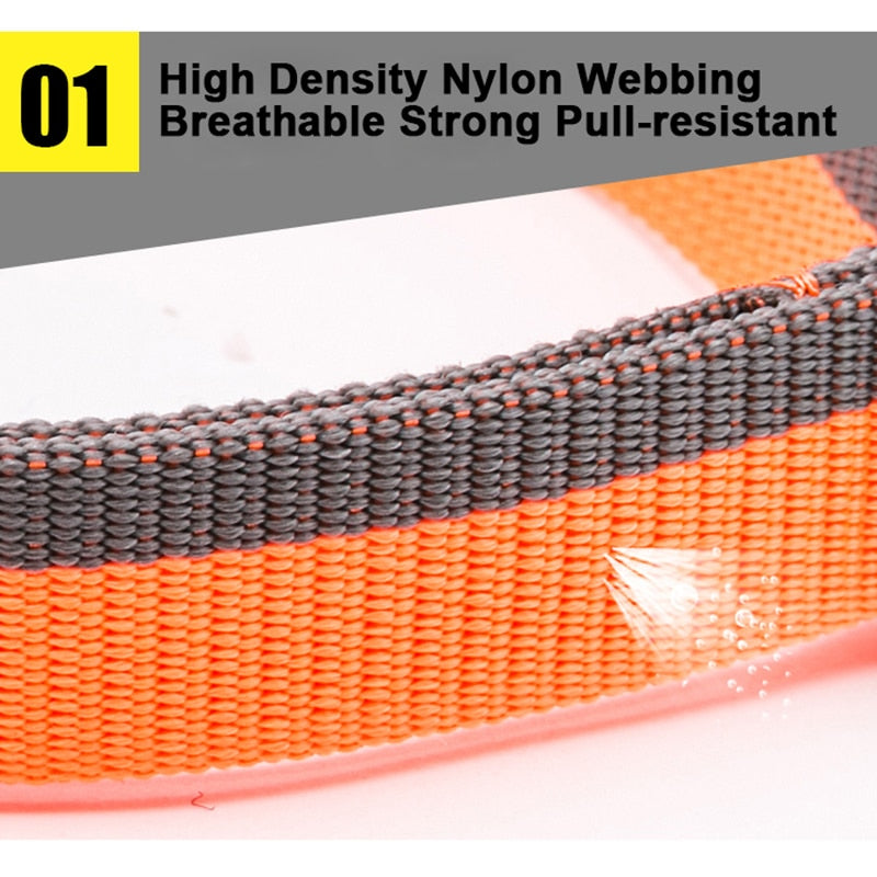 Dog Collar Nylon for Small medium and Big Dogs Neck Belt Training Walking Light Breathable Running Orange Black TLC5171