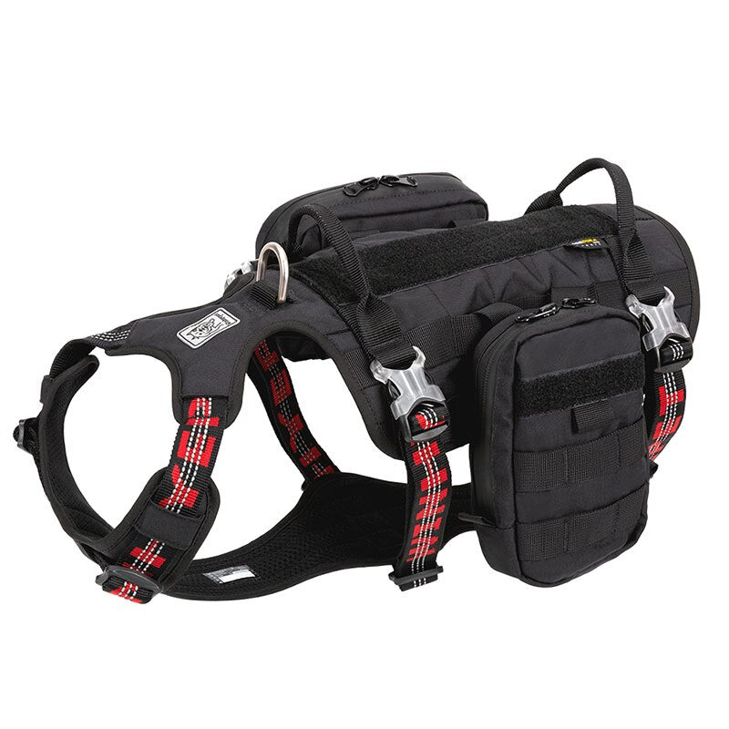 Dog Harness Backpack Bag Saddle Military Tactical Waterproof Harness Pet Dog Backpack Carrier Outdoor Travel Training