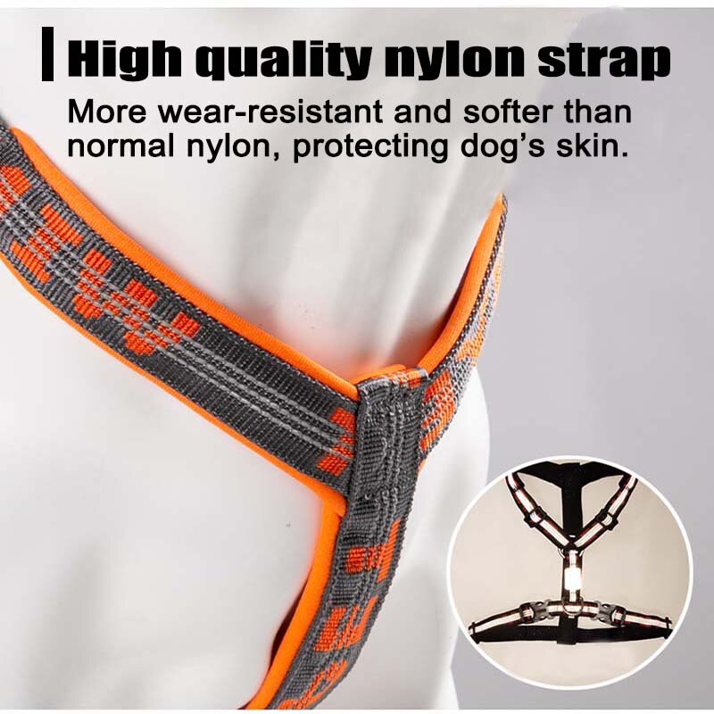 Dog Harness Collar Soft Safety Pulling Walking Harness For Dog Strap Belt Run