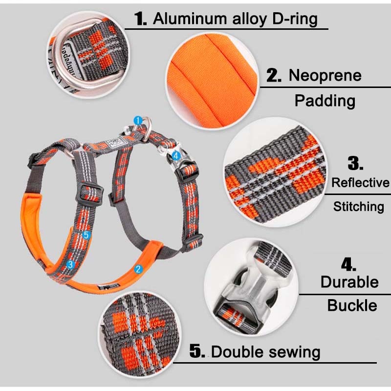 Dog Harness Collar Soft Safety Pulling Walking Harness For Dog Strap Belt Run