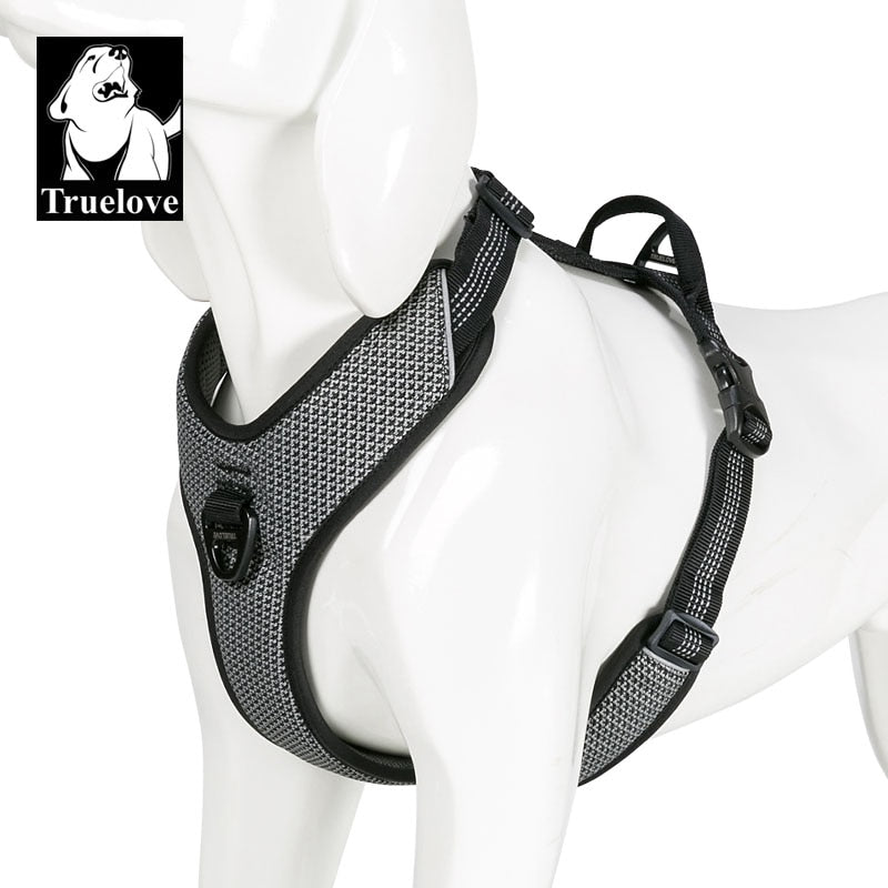 Dog Harness Reflective No Pull Small Medium Large Vest Quick Adjustbale Matching Leash Collar Training Running TLH6071