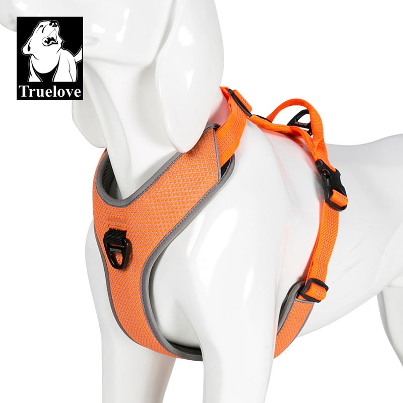 Dog Harness Reflective No Pull Small Medium Large Vest Quick Adjustbale Matching Leash Collar Training Running TLH6071