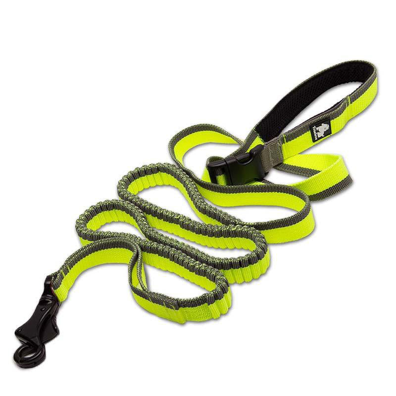 Dog Running Bungee Leash Hand-held Waistworn Adjustable Nylon Elastic Retractable Dog Leads for Running Jogging Walking