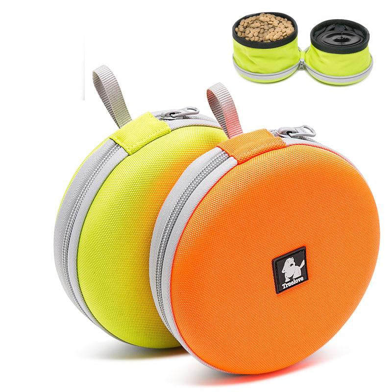 Foldable Pet Bowl Travel Collapsible 2 bowls for Water Food Feeding Waterproof Portable Dog Bowl Dog supplies Dropship