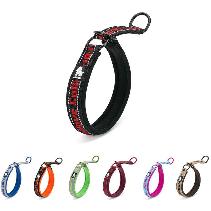 Pet Collar Adjustable Reflective SBR Neoprene Pull-resistant Explosion-proof Dog and Cat Travel