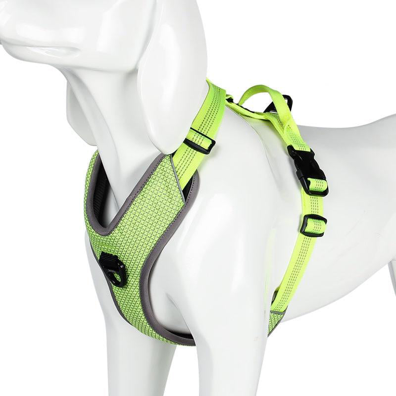 Padded Reflective Dog Pet Harness Small Large Soft Walk Adjustable With Handle For Seat Belt Pet Supplies Dropshipping