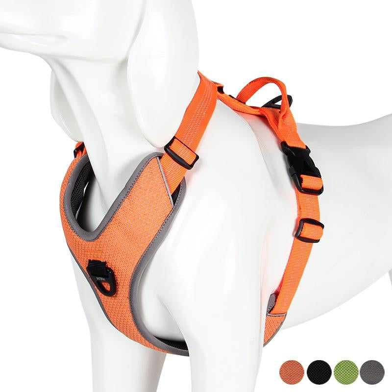 Padded Reflective Dog Pet Harness Small Large Soft Walk Adjustable With Handle For Seat Belt Pet Supplies Dropshipping