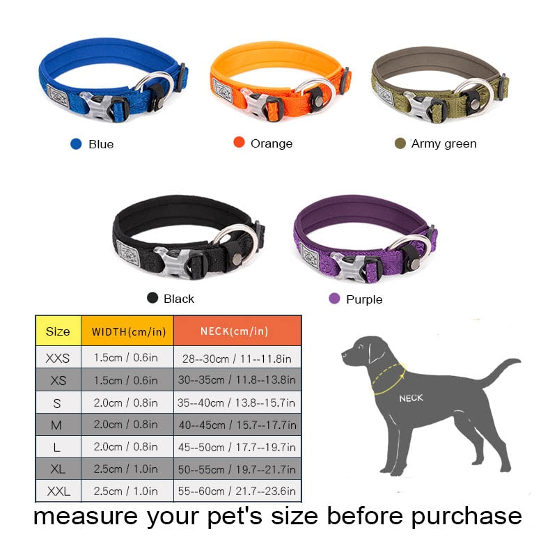 Pet Dog Collar Nylon Training Running Pet Designer Dog Collars Reflective