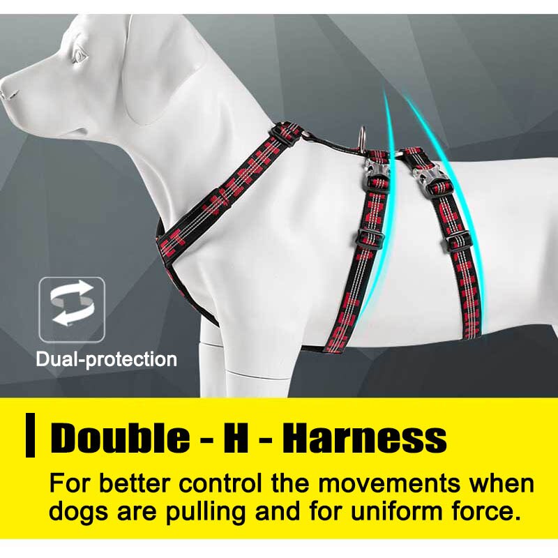 Pet Dog Harness Collar For Small Large Dogs Soft Escape Proof Dog Halter Adjustable Harnais Truelove Chien Odblaskowe