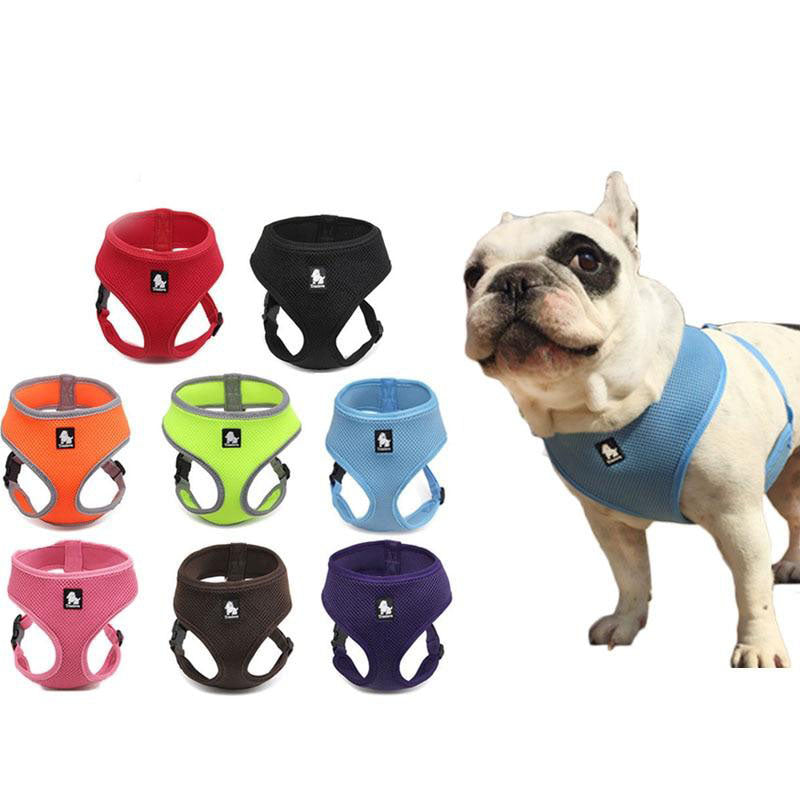 Puppy Cat Pet Dog Harness Breathable Mesh Nylon dog Harness Strap Soft Walk Vest Collar For Small Medium Size Dog Pets