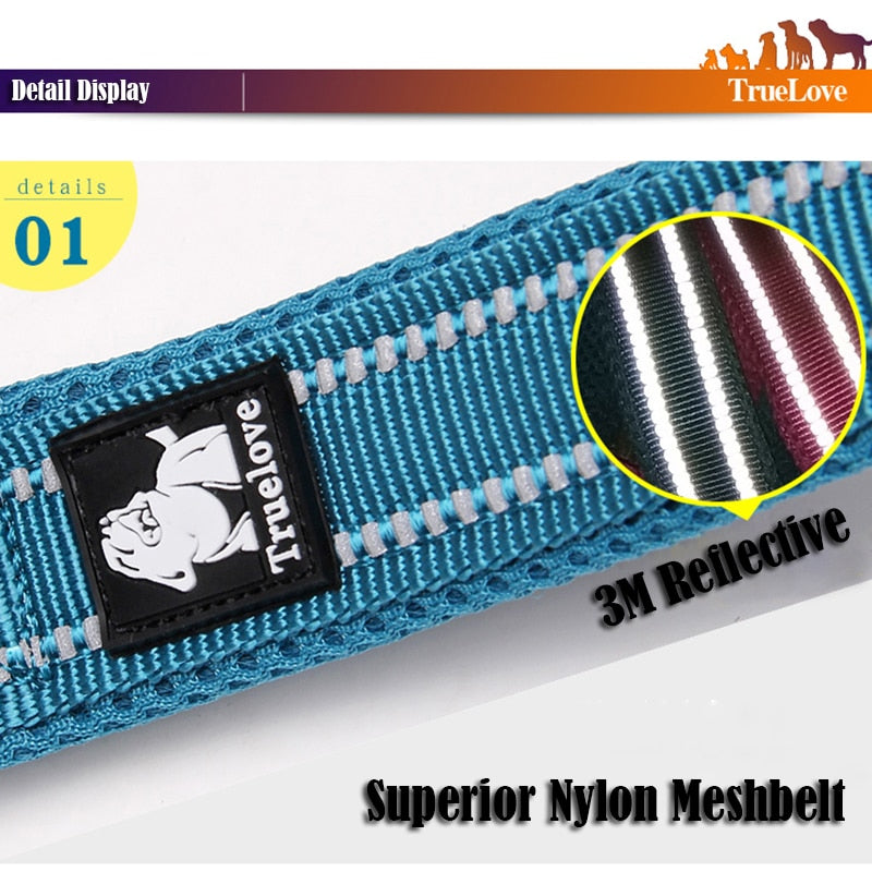 Soft Dog Pet Leash in Harness and Collar Reflective Nylon Mesh Walking Training 11 Color 110cm TLL2111 Dropshipping