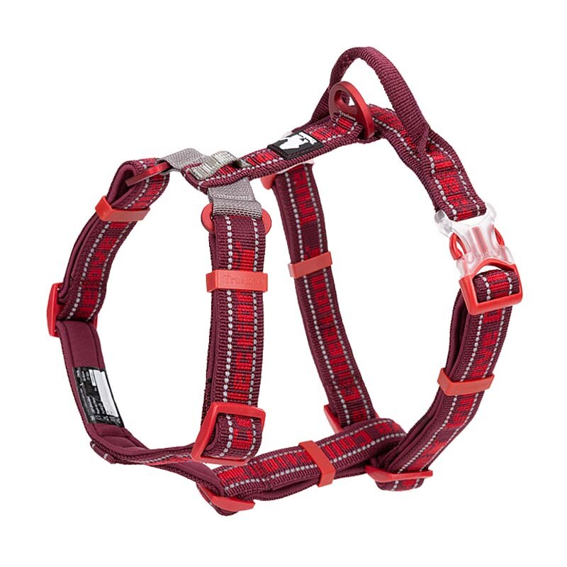 Soft Padded Dog Harness Easy On And Off Nylon Adjustable Car Pet Harness Belt Reflective For Outdoor Training Walking