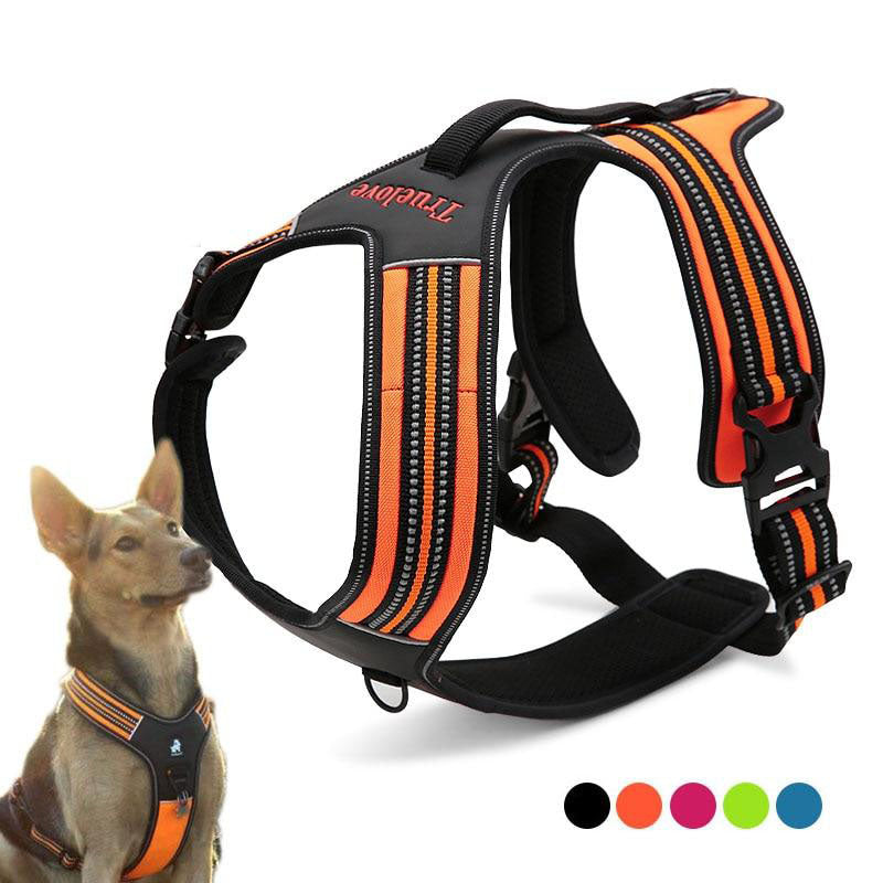 Sport Nylon Reflective No Pull Dog Harness Outdoor Adventure Pet Vest With Handle XS To XL 5 Colors In Stock Factory