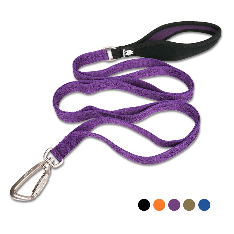 Strong Dog Leash Easy For Medium Large Dogs Pet Training Hunting Dog Lead Running Purple Nylon Lead Leash For Dogs