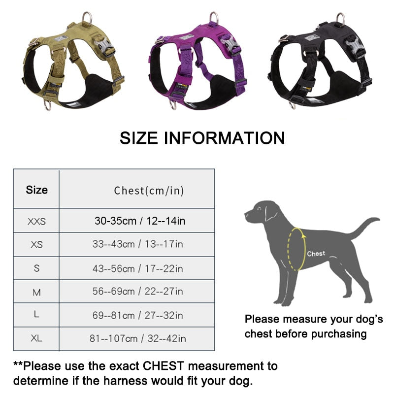 Waterproof Dog Harness Lightweight Durable Nylon Pet Dog Vest Harness Reflective Adjustable For Small Large Dogs Perros