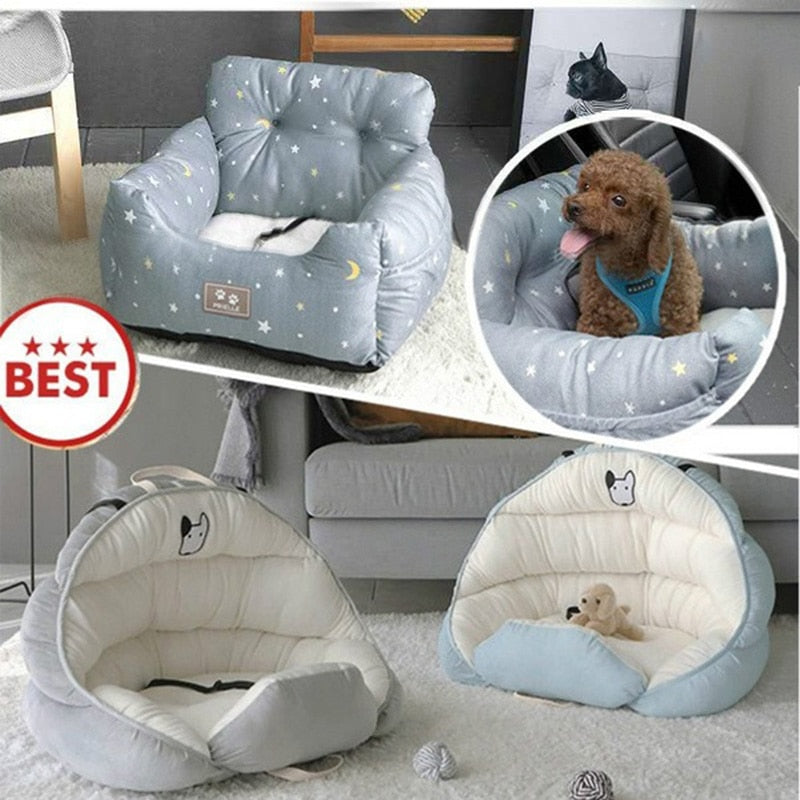 Pet Carrier Car Seat Pad with Safety Belt Cat Puppy Bag Safe Carry House Dog Seat Bag Basket Pet Car Travel Product