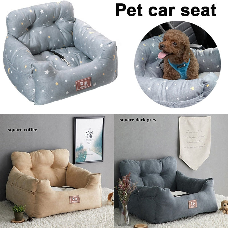 Pet Carrier Car Seat Pad with Safety Belt Cat Puppy Bag Safe Carry House Dog Seat Bag Basket Pet Car Travel Product