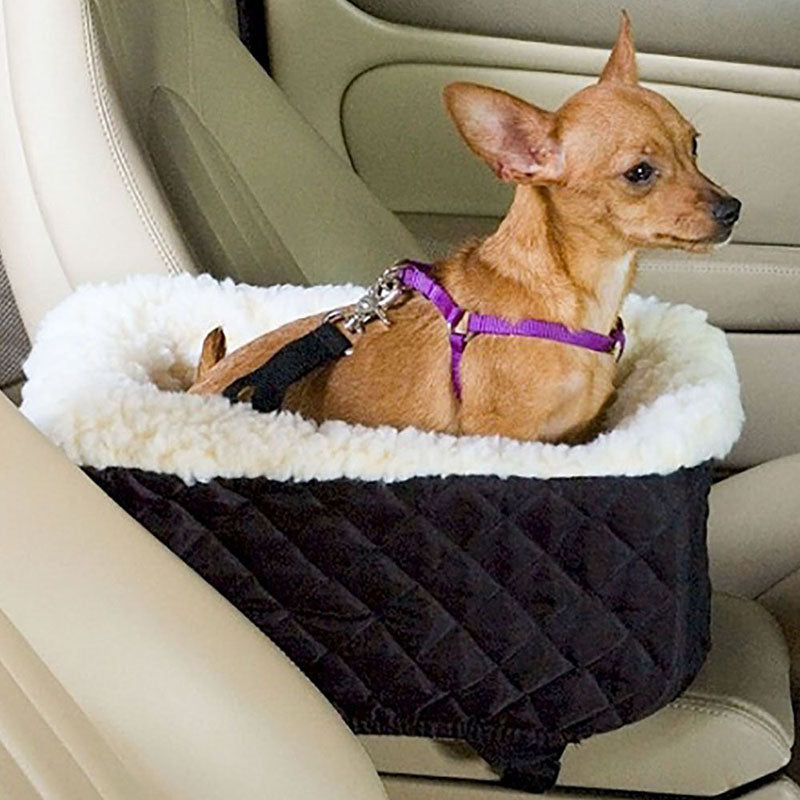 Universal Vehicle Armrest Box Pet Carrier Seat Nonslip Quilted  Pet Car Carrier for Dog Bags for Small Dogs Outdoor Travel