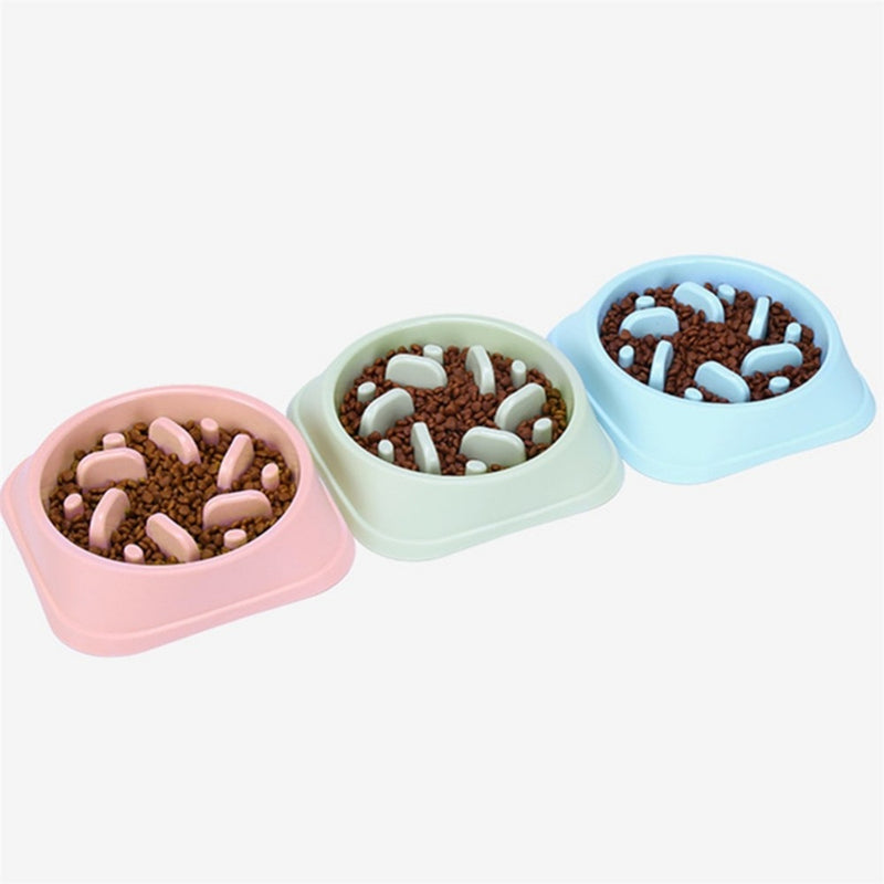 Useful Anti Choke Pet Dog Feeding Bowls Plastic Snail Shape Slow down Eating Food Prevent Obesity Healthy Diet Dog Accessories