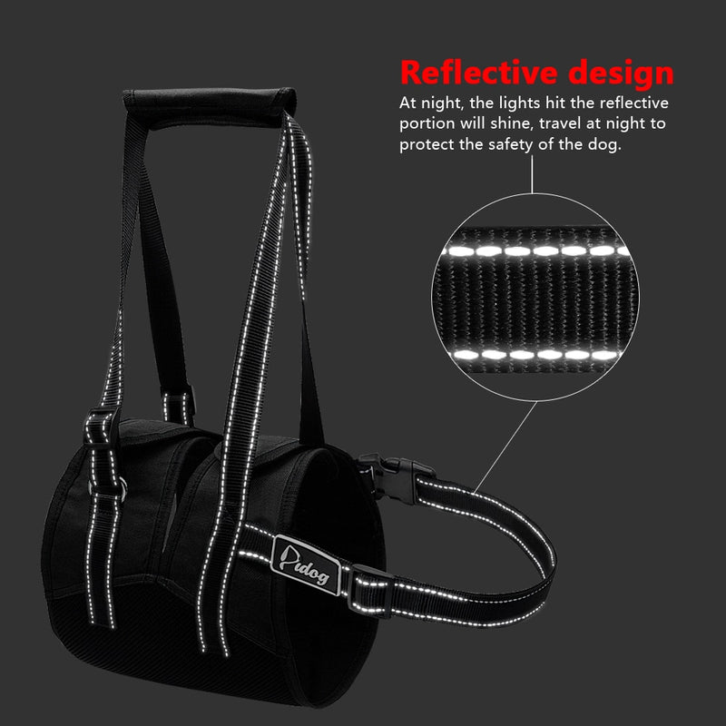 Reflective Dog Lift Harness Mesh Nylon Pet Lifting Support Vest Adjustable For Old Injured Large Dogs With Handle