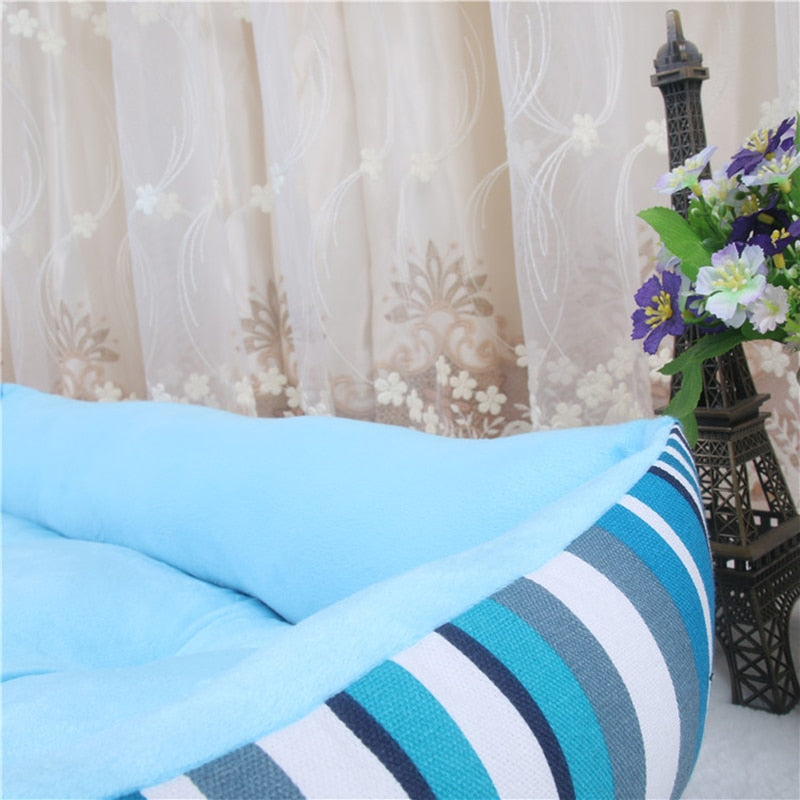 WHPC New Stripe Pet Bed For Large Middle Small Dogs And Cats Soft Warm Dogs Bed Sofa Lounger For Pets Puppy Bed Nest Wholesale