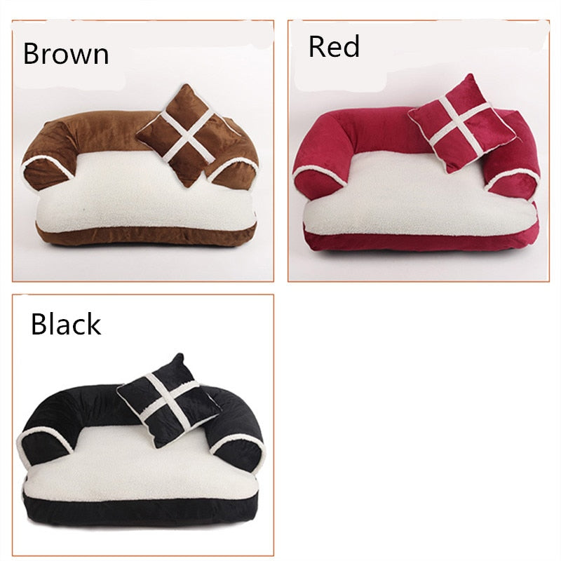 Warm Comfortable  Pet Dog Bed Soft Sofa Puppy Mattress Dog Cat Removable Washable Hous  Perros Soft Sofa Pet Kennel For larg dog